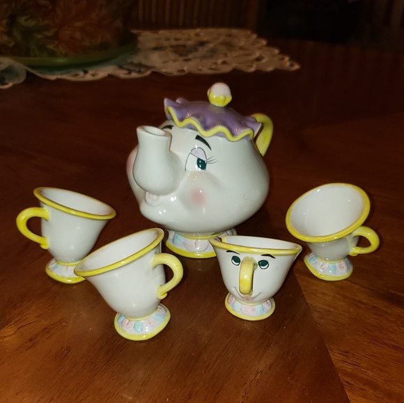 Disney Other - Beauty & The Beast - Mrs. Potts & Chip Tea Set